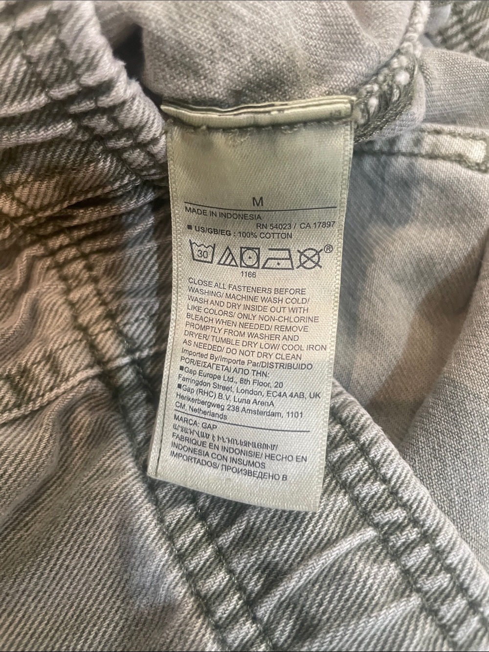 Gap denim easy jean 100% cotton pockets green casual pants jeans women’s size M - Picture 11 of 11